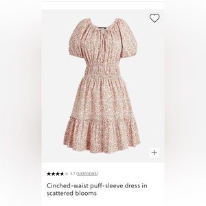 New With Tag Floral Cinch Waist Dress J Crew Size Medium